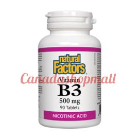 NaturalFactors Vitamin B3 500mg 90tablets