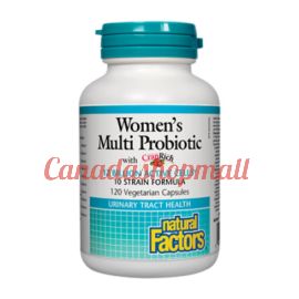 NaturalFactors Women's Multi Probiotic with CranRich 12 Billion Active Cells 120getarian capsules