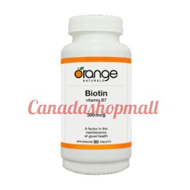 Orange Biotin Vitamin B7 300mcg 90tablets