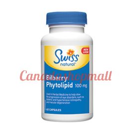 Swiss Naturals Bilberry Phytolipid 100mg 60 capsules.