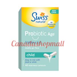 Swiss Naturals Probiotic Age Child 40vegetable capsules.